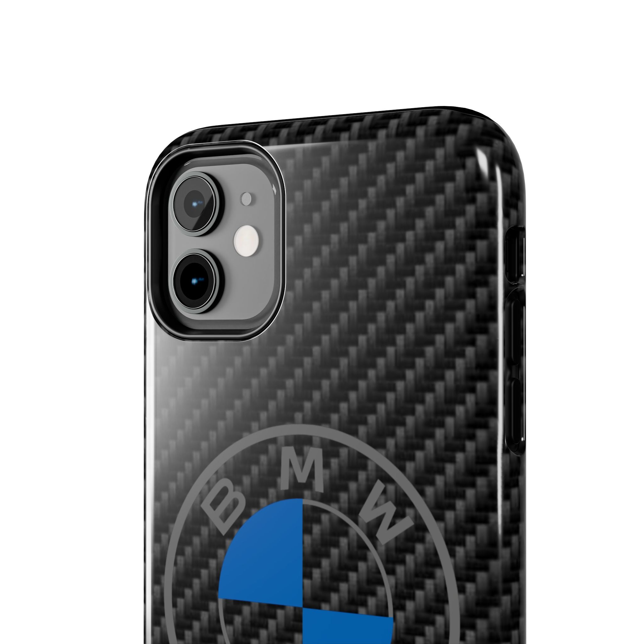 Carbon Fiber Phone Case — Blue Emblem Tough Protective Cover