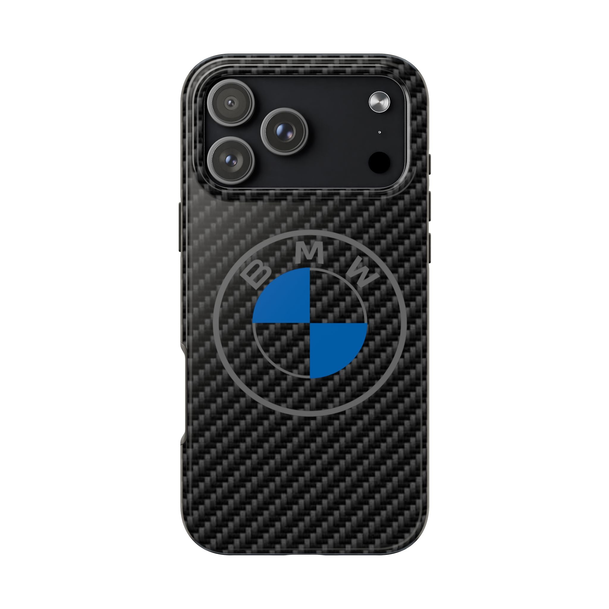 Carbon Fiber Phone Case — Blue Emblem Tough Protective Cover