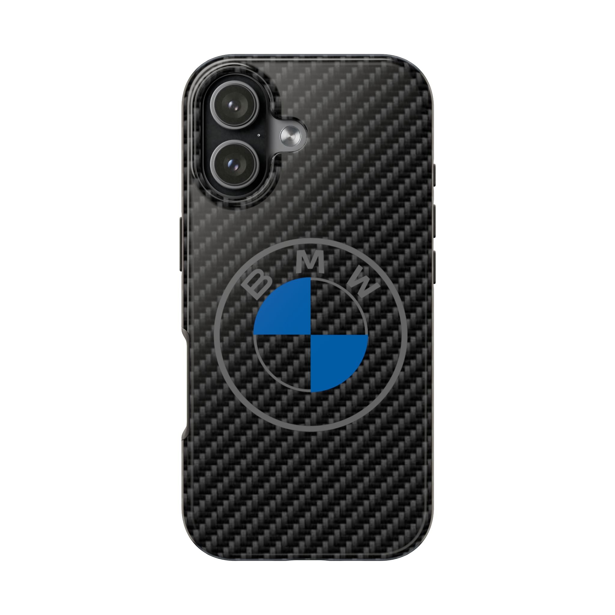 Carbon Fiber Phone Case — Blue Emblem Tough Protective Cover