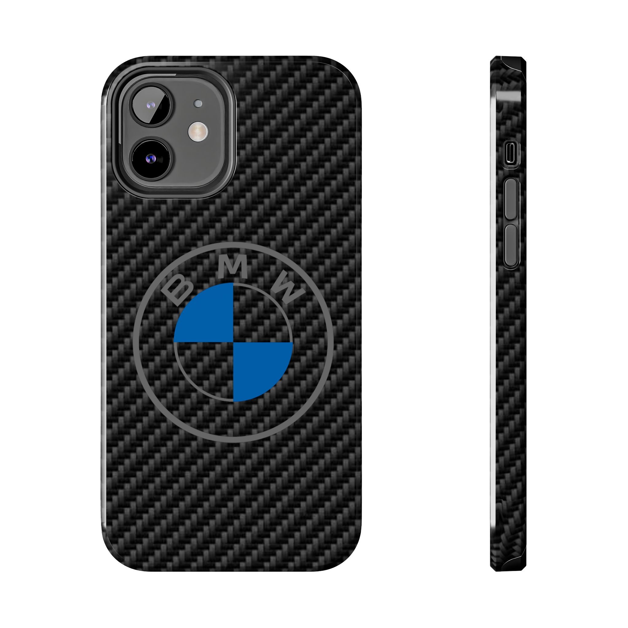 Carbon Fiber Phone Case — Blue Emblem Tough Protective Cover