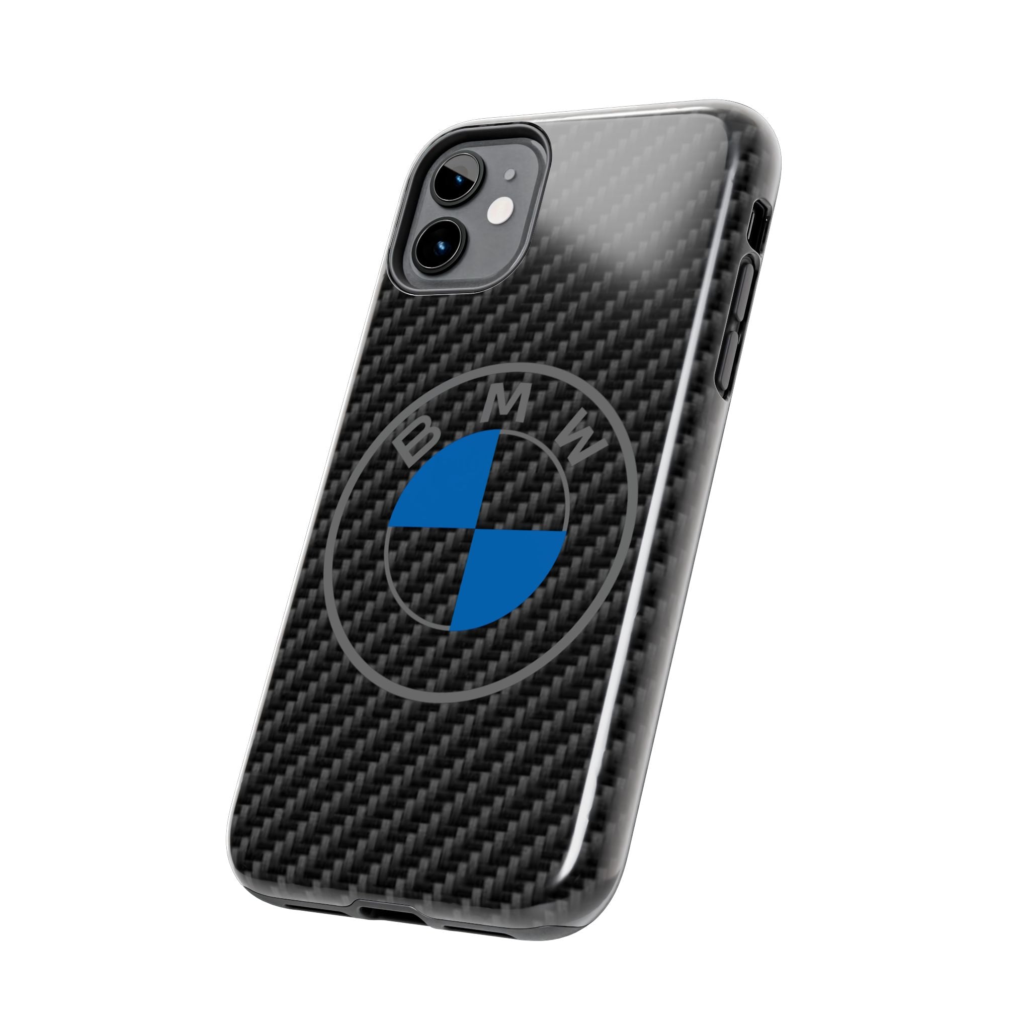 Carbon Fiber Phone Case — Blue Emblem Tough Protective Cover