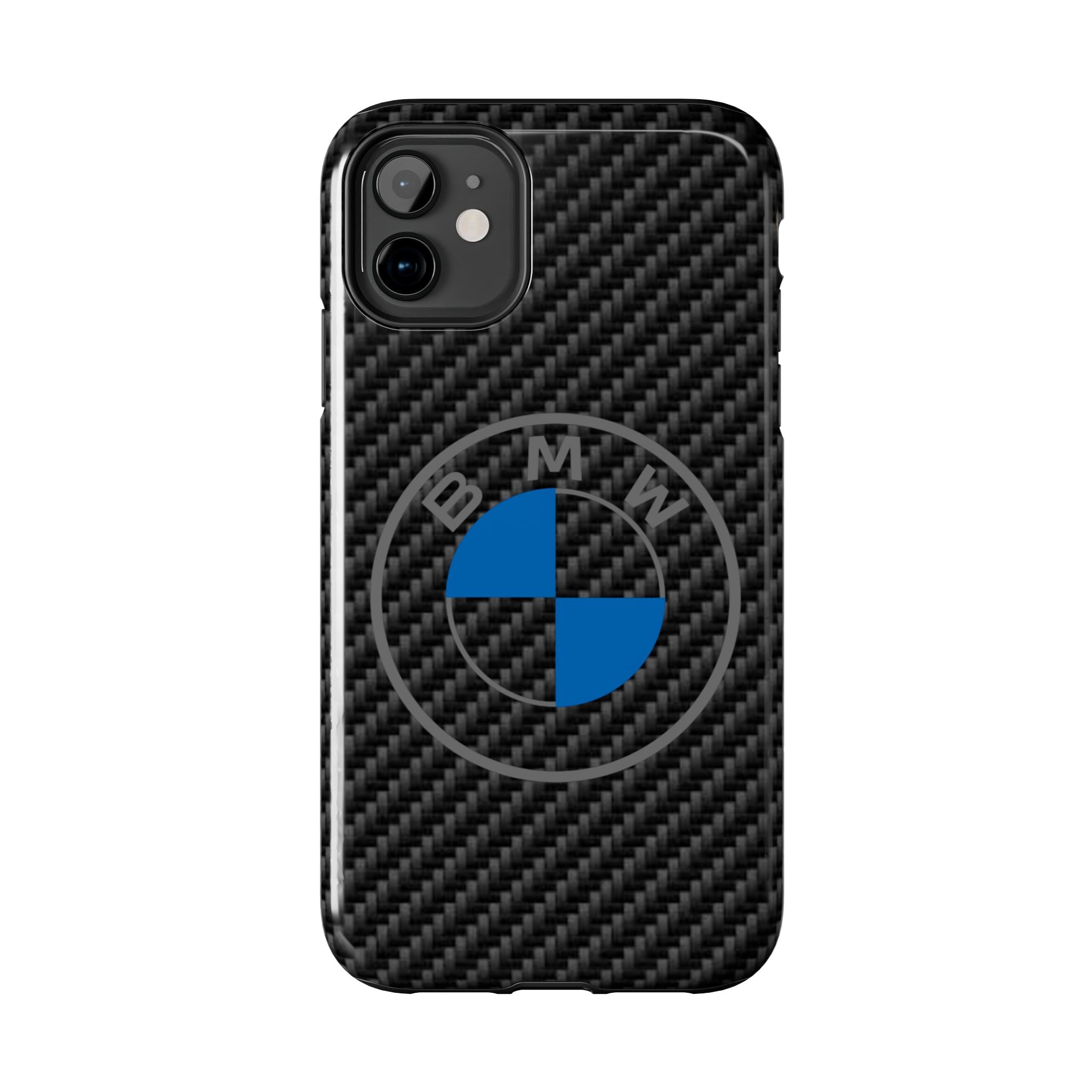 Carbon Fiber Phone Case — Blue Emblem Tough Protective Cover