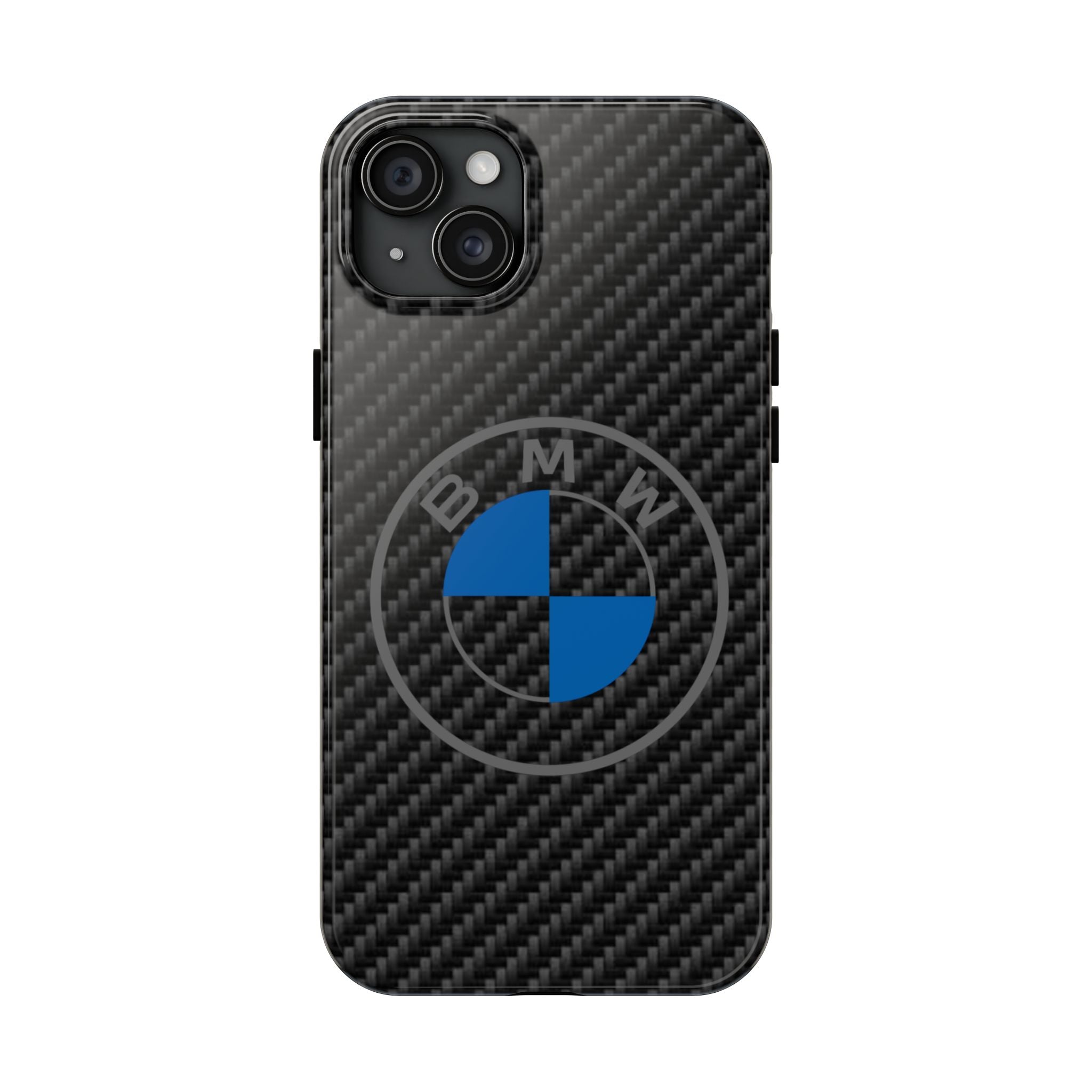 Carbon Fiber Phone Case — Blue Emblem Tough Protective Cover