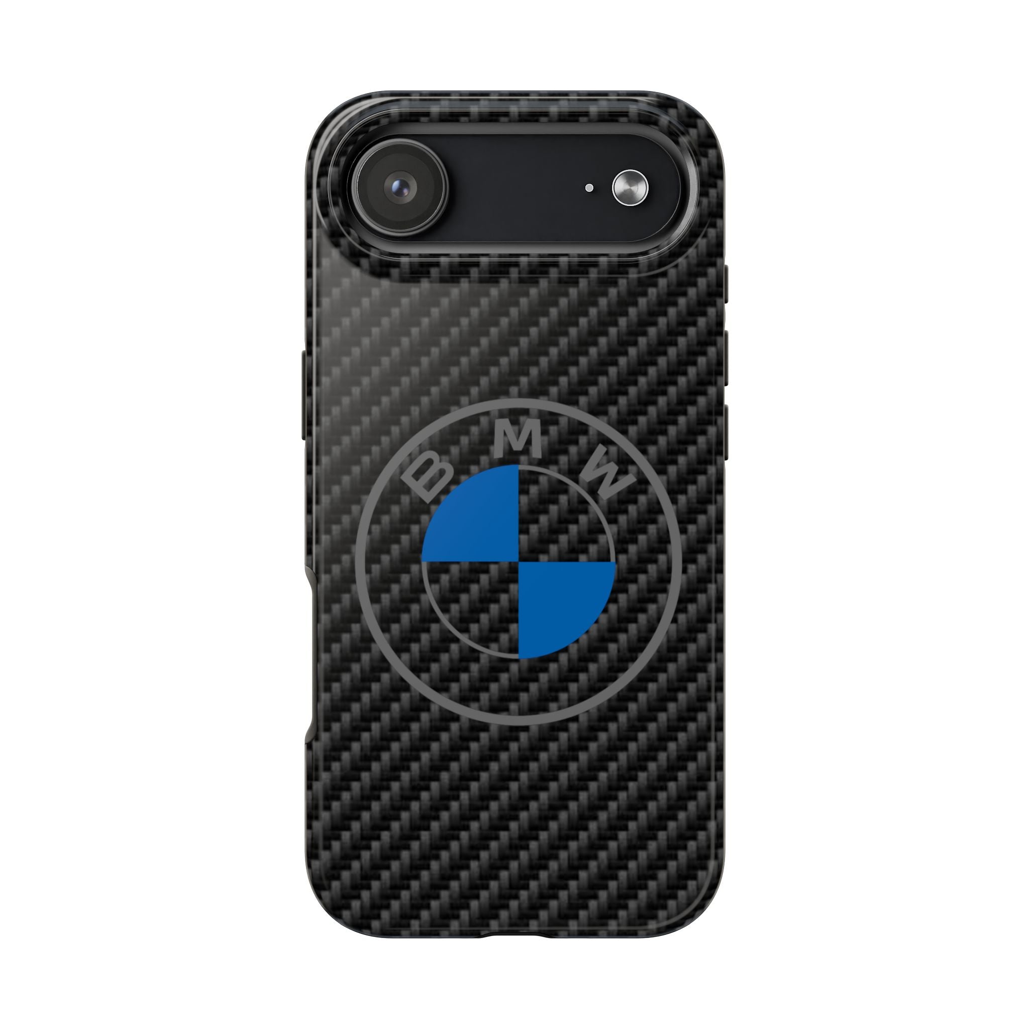 Carbon Fiber Phone Case — Blue Emblem Tough Protective Cover